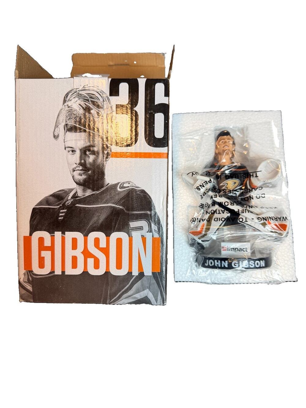 NIB John Gibson #36 Anaheim Mighty Ducks NHL PA USA